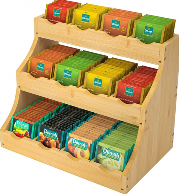 Rak bambu untuk menyimpan teh